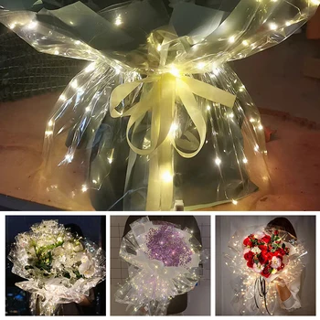 1 Adet led ışıklı çiçek buketi Ambalaj Kağıdı Paketi Çiçekçi Hediye Sarıcı kraft el işi kağıdı DIY El Yapımı Malzeme Paketi