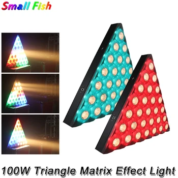 100W LED üçgen matris ışık sahne LED üçgen matris etkisi ışıkları profesyonel disko DJ Strobe ziyafet Noel KTV kulübü