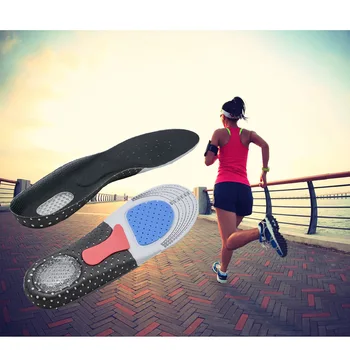 2 Adet Silikon Ayakkabı Tabanlık Erkekler Kadınlar Ortez Arch Destek spor Ayakkabı pedi Şok Emme Yumuşak Koşu Eklemek Yastık