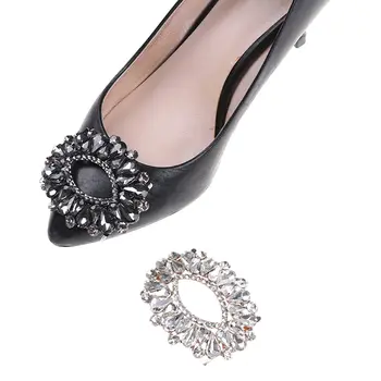 2 Renkler Rhinestone Metal Ayakkabı Toka Kadınlar Zarif Gelin ayakkabı tokaları moda ayakkabılar Dekor Aksesuarları Gri Beyaz Renk