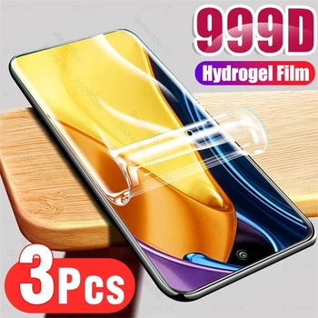 3 ADET 999D Hidrojel Film için Xiaomi Küçük Poko Poco M 3 Pro/M3 Pro M3Pro 5G 2021 Ekran Koruyucu Film Cam Değil M2103K19PG 6.5