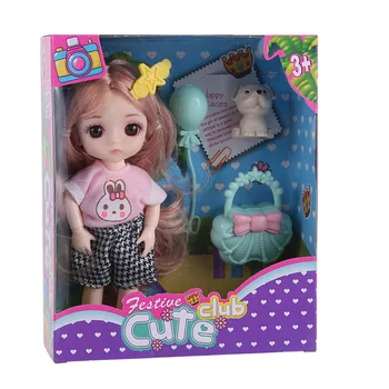 3 adet Set BJD Bebek Hediye kutu seti 16cm Oyun Evi Aksesuarları Kız Oyuncak doğum günü hediyesi