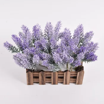 3 Paket Yapay Bitkiler Mini Lavanta Buket Ev Dekorasyon Aksesuarları Plastik Sahte Çiçek Masaüstü Vazo Dekor