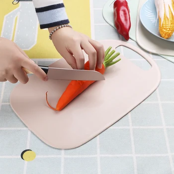 34 * 22 cm Sebze Et Dilim doğrama tahtası kaymaz Asmak Delik PP Plastik Kesme Tahtası Mutfak Pişirme Alet Araçları