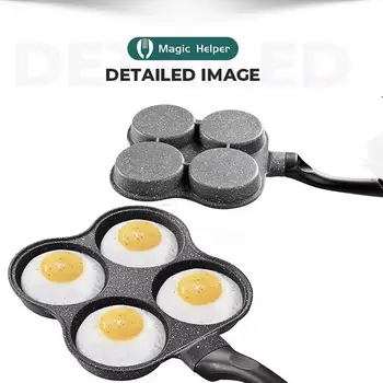 4 Delik Gözleme Tava yapışmaz Kızarmış Yumurta kızartma tavası Tava Krep Makinesi Saplı Krep Tava Kahvaltı Yumurta Mutfak Uten N3k4