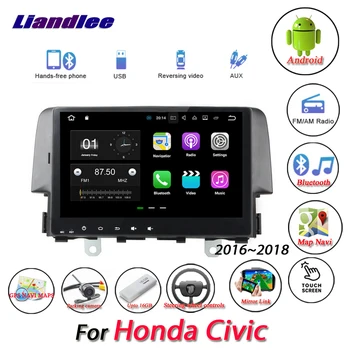 Araba Android Multimedya Sistemi Honda Civic 2016 2017 2018 İçin Radyo Çalar AUX Ayna Bağlantı GPS Navigasyon HD Stereo Ekran