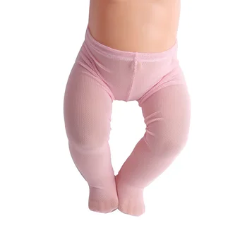 Bebek oyuncak aksesuarları pantolon pembe ipek çorap Yüksek kaliteli tayt fit 43 cm bebek bebek ve 18 inç Kız bebek f30