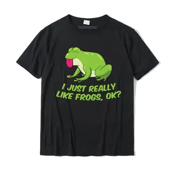 Ben Sadece Gerçekten Gibi Kurbağalar Komik Kurbağa Severler svetşört Camisas Hombre Camisa Tops & Tees Pamuk Erkekler Tişörtleri Camisa Grafik