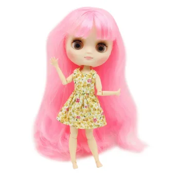 BUZLU Middie Blyth doll Serisi Açık Pembe saç mat yüz Neo BJD BL1215