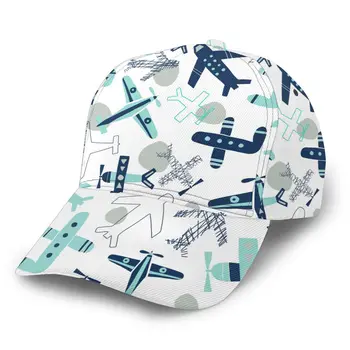 CINESSD Çocuklar Uçak Uçak Uçak Desen beyzbol şapkası kadın erkek snapback kapaklar Klasik Tarzı şapka Rahat Spor Açık kap