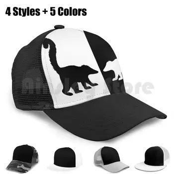 Coatis Beyzbol Şapkası Ayarlanabilir Snapback Şapka Hip Hop Coati Coatis Coatimundi Rakunlar Rakun Siyah Beyaz Siyah Beyaz Siyah Ve