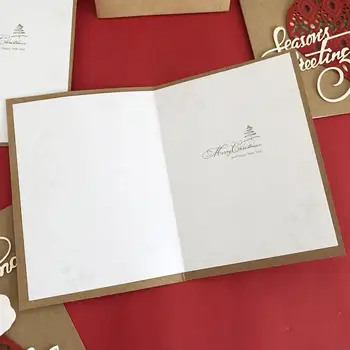 El yapımı 1 Set mükemmel Noel DIY nimet kartı ünlü Noel kartı Festival için katlanabilir
