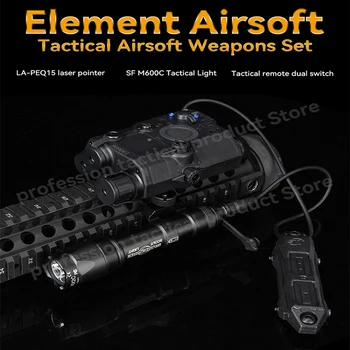 Eleman Airsoft PEQ15 IR Kırmızı Nokta Lazer Sight Uzaktan Taktik Çift Fonksiyonlu Kuyruk Basınç Scoutlight Armas M600 Silah Tüfek Aydınlatabiliriz