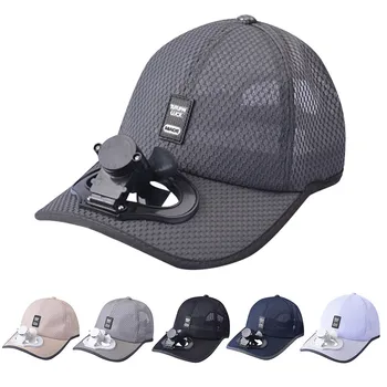 F808 Nefes Gölge Güneş kremi Unisex Şapka Şarj Beyzbol Şapkası Şapka USB Soğutma, yeni Yaz Rahat Fan 