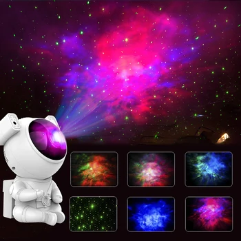 Galaxy Projektör Zamanlayıcı ile Yıldızlı Gökyüzü Gece Lambası Astronot Lambası Ev Odası Dekor Dekorasyon Yatak Odası Dekoratif Armatürler Hediye