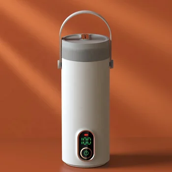 Kablosuz taşınabilir şarj edilebilir su kaynar su bardağı elektrikli ısıtma fincan seyahat açık su ısıtıcısı Plug-İn olmadan küçük araba