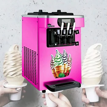 Kuveyt masaüstü yumuşak dondurma makinesi yoğurt dondurma yapma makinesi için Kullanılan Cafe Barlar Restoran