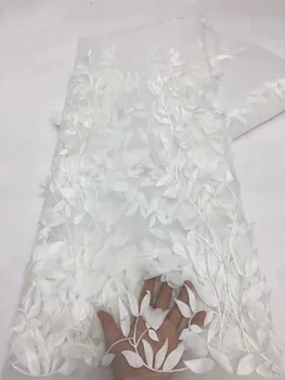 Lazer 3 D Çiçek Romantik Düğün Lüks Gelin Haute Couture Nakış Tül Dantel Testere İçin Elbise / Elbise / Parti Durum