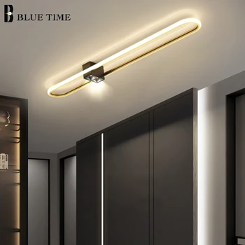 LED altın tavan ışıkları ev kapalı koridor ışıkları oturma odası yemek odası dekor Modern tavan lambaları başucu lambası duvar 110V 220V