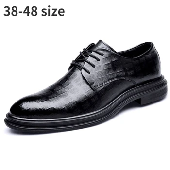 Lüks Marka Rahat deri ayakkabı Erkekler ıçin Siyah Kahverengi Erkek Düğün Ayakkabı Iş Sivri Adam Elbise Resmi Ayakkabı Chaussure Homme
