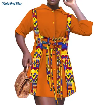 Moda Afrika Baskı Üst Ceket Kadınlar için Bazin Riche Üst Ceket %100 % Pamuk Dashiki Kadın afrika kıyafeti Yarım Kollu WY6759