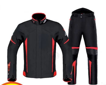 Motosiklet Ceket + Pantolon Takım Elbise Yaz Kış vücut zırhı koruyucu donanım Motokros Ceket Moto Koruma Ekipmanları