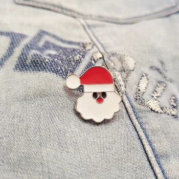 Noel Baba Emaye Broş Yaka Pin tişört Çanta Komik Rozeti Takı Hediye Hayranları Arkadaşlar