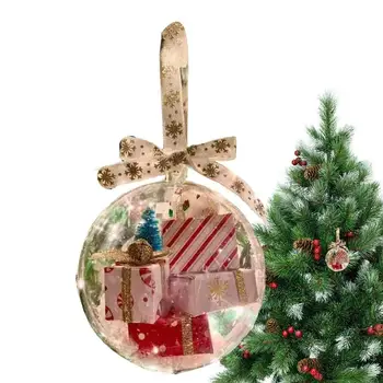 Noel Top Süslemeleri Şeffaf Asılı Süsleme Stuffer İle Noel Ağacı Süsler Tatil Parti Düğün İçin