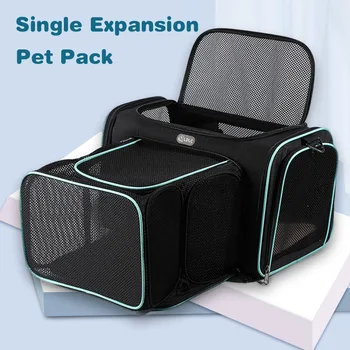 Pet kedi çantası genişletilebilir kedi dışarı çıkmak taşınabilir taşınabilir evcil hayvan çantası nefes evcil hayvan çantası