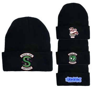 Riverdale Kış Şapka Bere Pamuk örgü şapka Skullies Bere Hip Hop Açık Streetwear Şapka Noel Şapka hayranları için