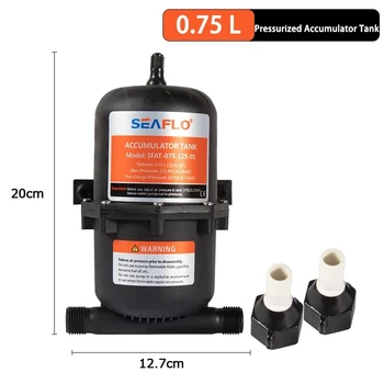 SEAFLO 0.75 Litre/23.5 OZ Basınçlı Akümülatör Tankı Su Pompası Aksesuarları RV Deniz