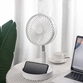 Taşınabilir Fan Masaüstü Zemin Ayakta USB Şarj Edilebilir Ventilador Ev Mini Katlanır Masa Teleskopik Kamp Dilsiz Klima