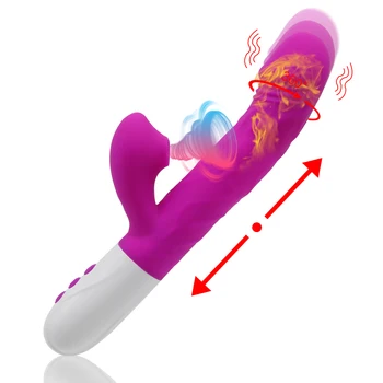 Yapay penis kadın için vibratör Sokmak Tavşan Emme Titreşimli İsınma Vibratör G-spot Klitoris Stimülasyon Vücut Masajı Seks Oyuncakları