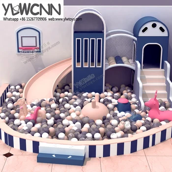 YLWCNN Çocuk Yumuşak Oyun Evi Oyun Komik Slayt Top Havuzu Labirent Y202112A25B Bebek Kapalı Cennet Parkı