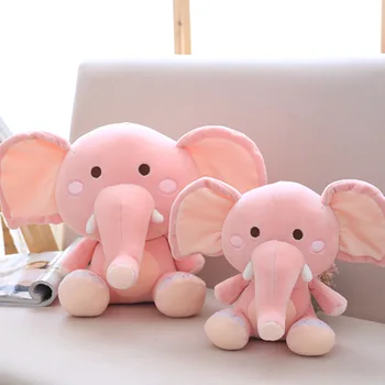 Yüksek kalite zarif Süper rahat Karikatür fil Peluş oyuncaklar Aile yastık yastık Yatıştırıcı bebek çocuklara Sürpriz hediye