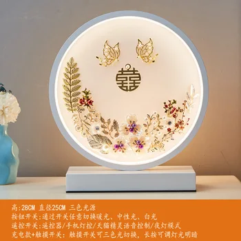 Çin düğün masa lambası uzun ışık akıllı şenlikli yatak odası başucu akıllı masa lambası birlikte uçan