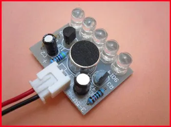 Ücretsiz Kargo!!!  Sesle etkinleştirilen LED ışıklar melodi / Elektronik DIY Eğlenceli Üretim Paketi sensörü