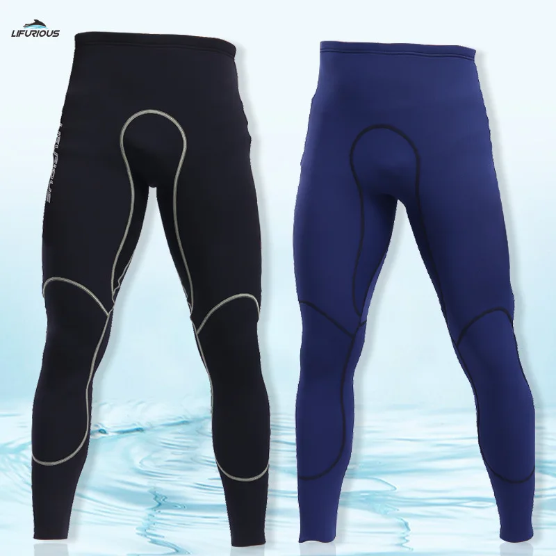 Erkek 2mm Siyah Neopren Wetsuit Pantolon Tüplü Dalış Dalış Sörf Yüzme Sıcak Pantolon Tayt TightsFull Vücudun S-3XL 0