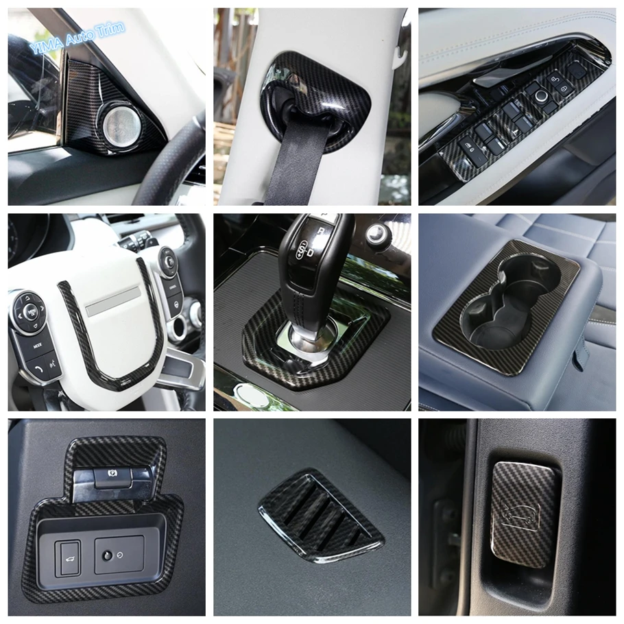Lapetus Range Rover Evoque İçin L551 2020 - 2022 Emniyet Emniyet Kemeri Tokası / Vites Kafa Topuzu / Bardak Tutucu krom çerçeve Trim 0