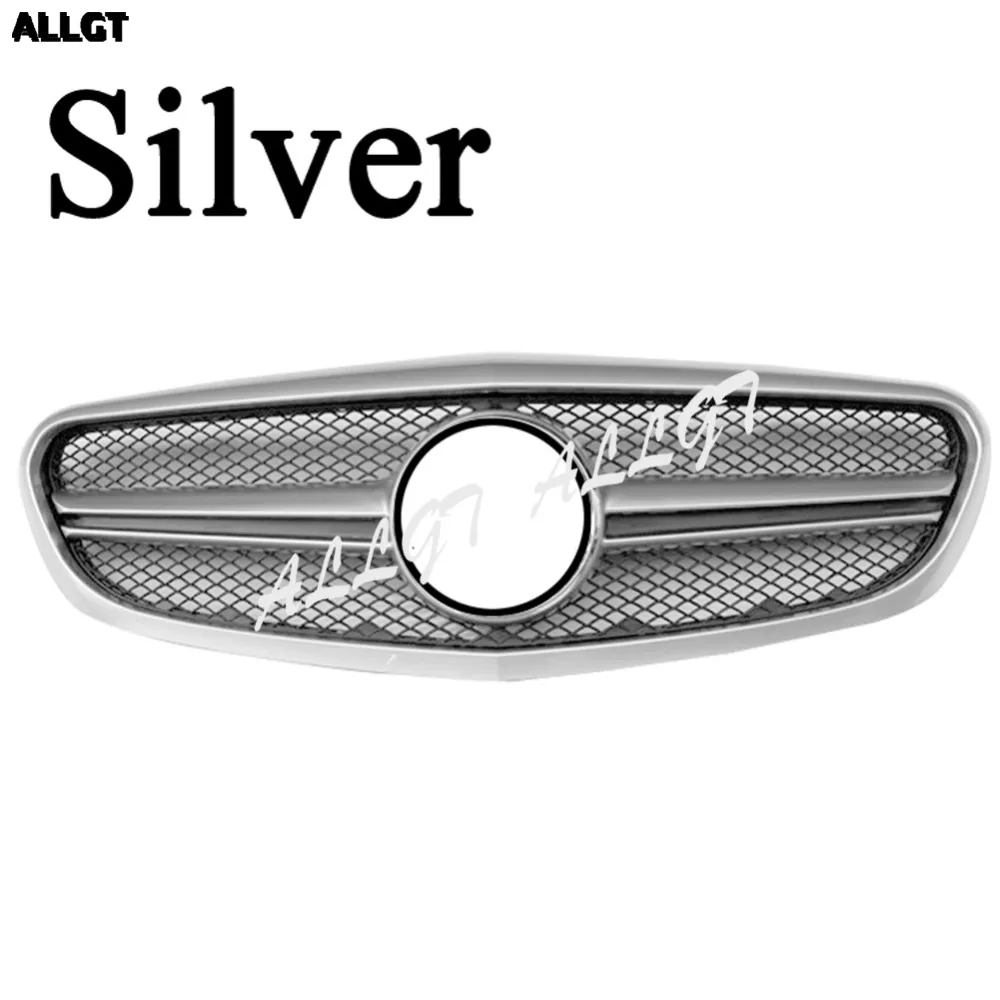 Araba ön ızgara fit Mercedes W205 C sınıfı C250 C300 C40 2015 2016 tampon Grille SİYAH PARLAK gümüş 1