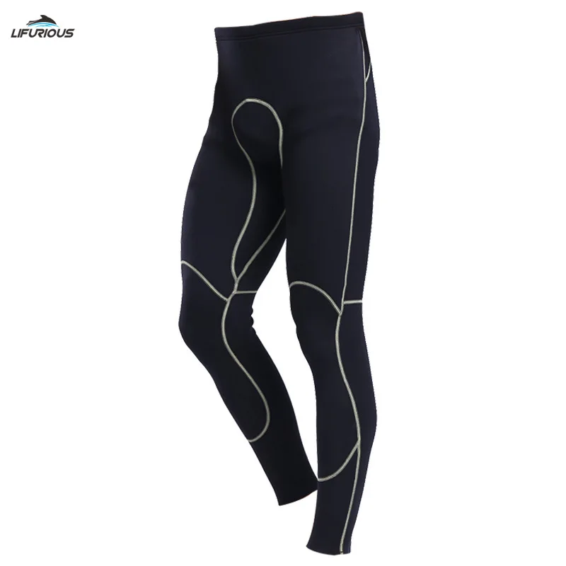 Erkek 2mm Siyah Neopren Wetsuit Pantolon Tüplü Dalış Dalış Sörf Yüzme Sıcak Pantolon Tayt TightsFull Vücudun S-3XL 1