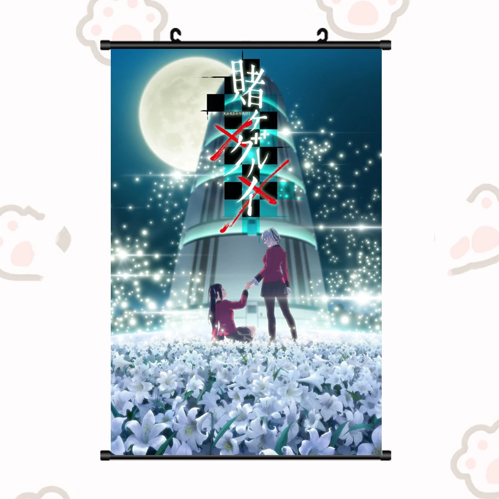 Kakegurui Zorlayıcı Kumarbaz Jabami Yumeko Saotome Meari Posteri Anime Cosplay Kaydırma Duvar Duvar Asılı Posteri Ev Dekor Hediye 2