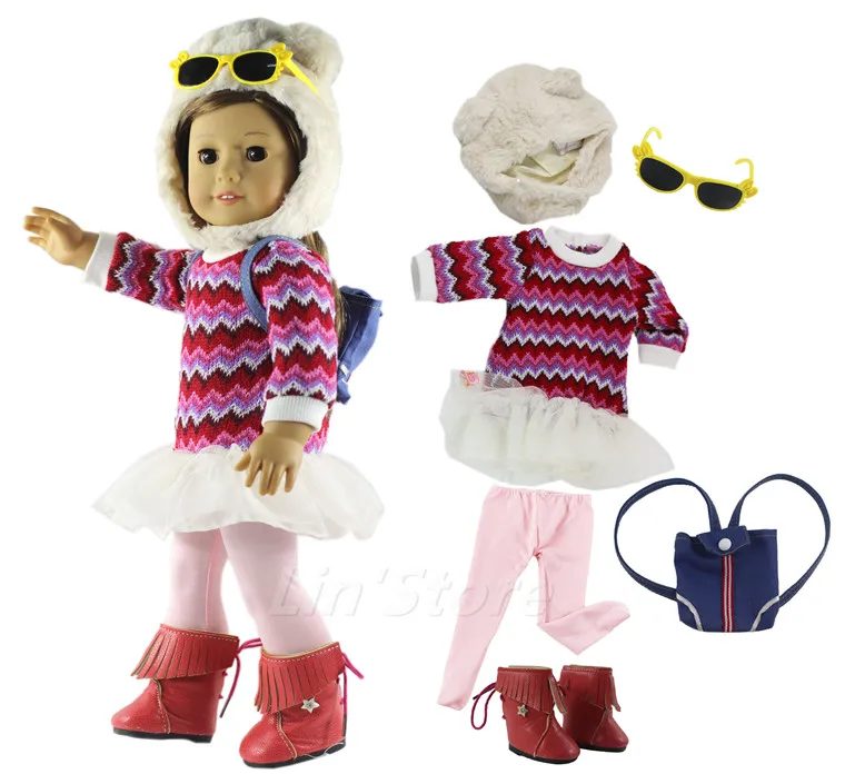 Moda oyuncak bebek giysileri Set Oyuncak Giyim Kıyafet için 18 