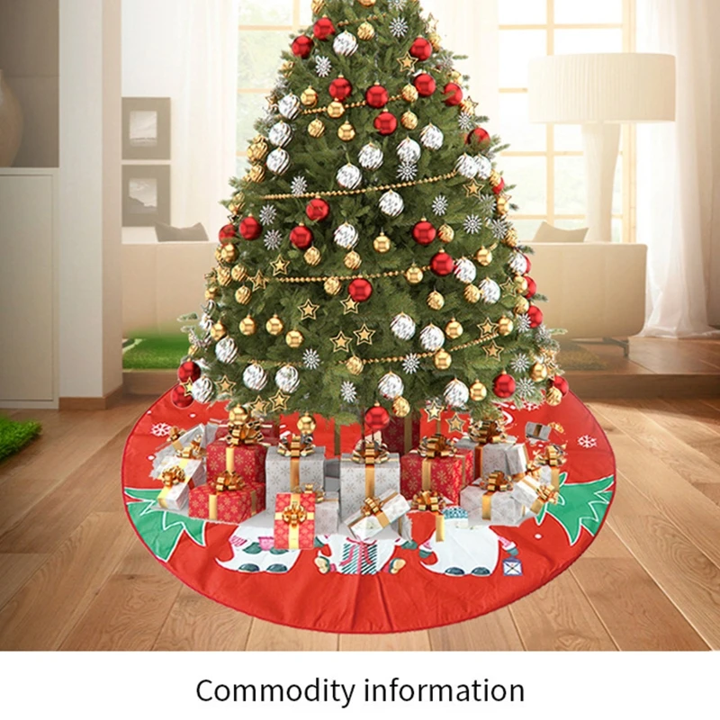 Rustik Noel Ağacı Etek Meçhul Gnome Desen Noel Ağacı Etek Kapak için Tatil Parti Kapalı Noel Süslemeleri 2