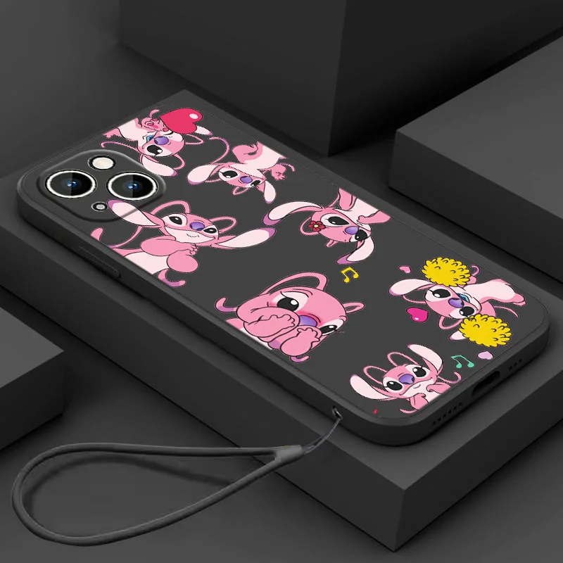 Dikiş Anime Sıvı Halat Telefon Kılıfı İçin Apple iPhone 14 13 12 11 Pro Max mini XR XS X 8 7 6S 6 Artı Funda arka Kapak 3