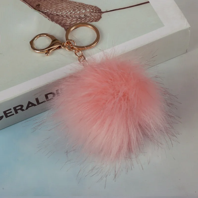 Sevimli anahtar zincirleri kadınlar için Taklit tilki hairball kolye ortaokul kız okul çantası hairball kabarık küçük hediye 3