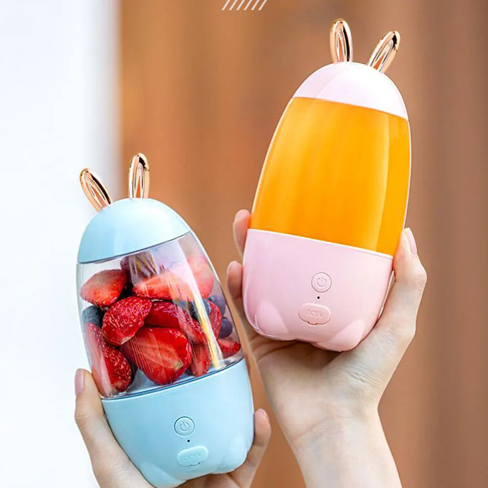 Taşınabilir Elektrikli meyve sıkacağı Çok Amaçlı Kablosuz Mini USB Şarj Edilebilir meyve suyu fincanı Meyve Mikser Seyahat için 4