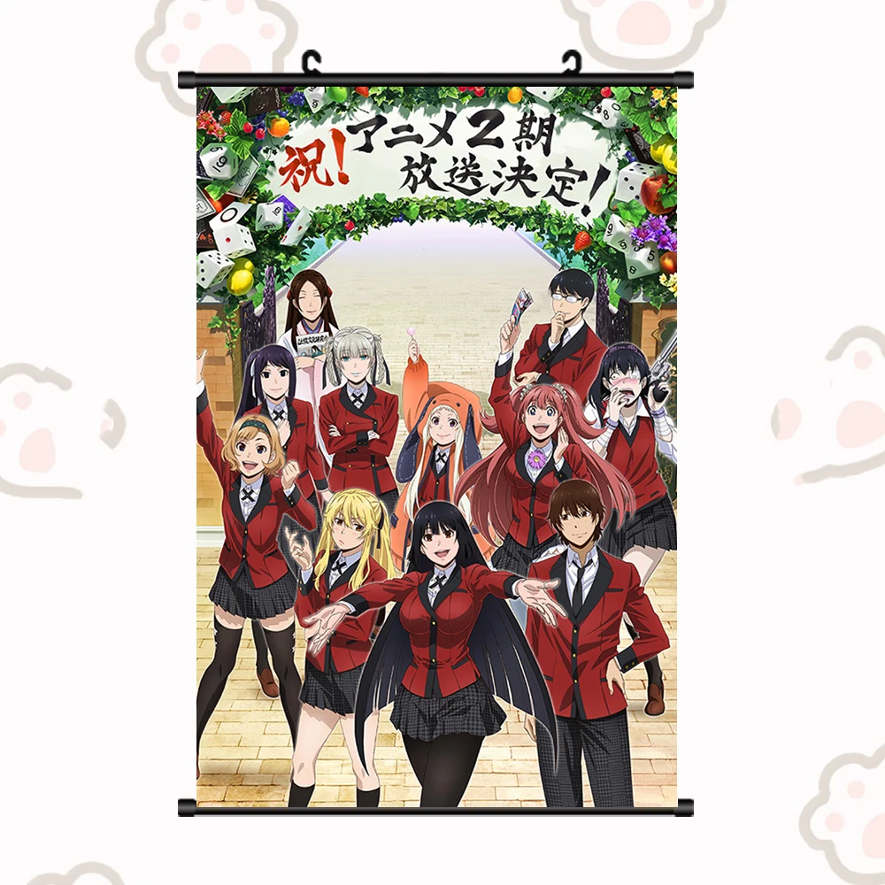 Kakegurui Zorlayıcı Kumarbaz Jabami Yumeko Saotome Meari Posteri Anime Cosplay Kaydırma Duvar Duvar Asılı Posteri Ev Dekor Hediye 5