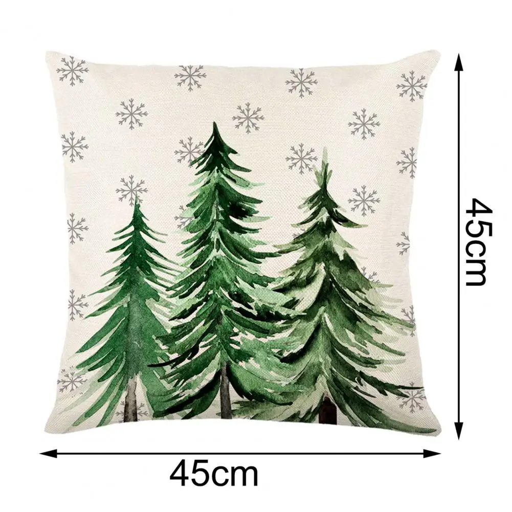 Noel Dekoratif Yastık Örtüsü 45 * 45cm Yumuşak Atmak Yastık Kılıfı Noel Ağacı Kar Tanesi keten yastık örtüsü Dekor Yastık Kılıfı 5