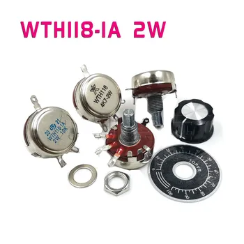 1 ADET WTH118-1A Potansiyometre 2W ayarlanabilir direnç 1K/2K2/4K7/10K 22K100K/220K 470K stokta